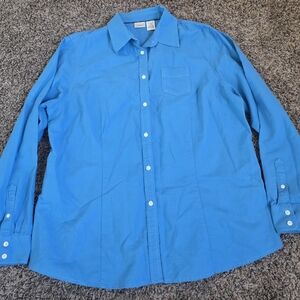 L.L. Bean Vibrant Blue Casual Button-Down Shirt